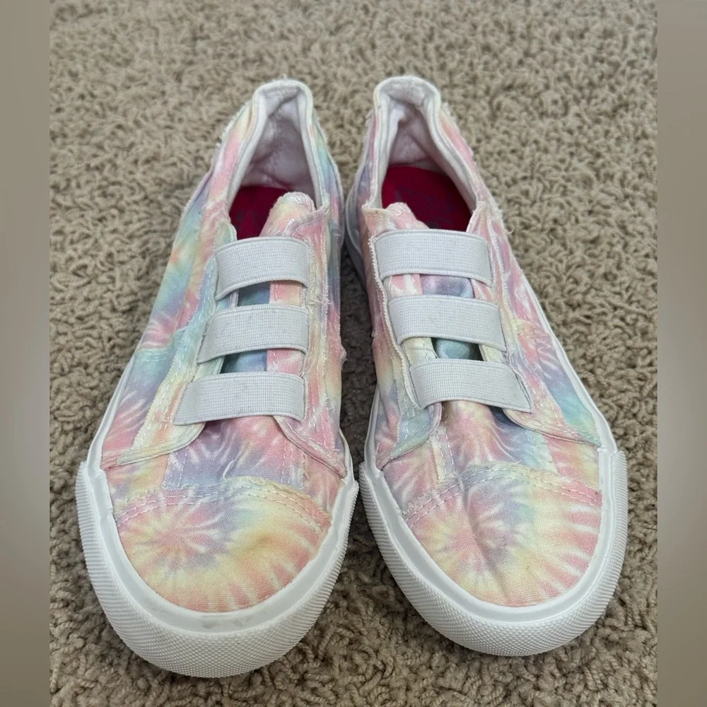 Blowfish Malibu Maura-K Girls Pastel Tie-Dye Canvas Slip On Sneakers Size 4